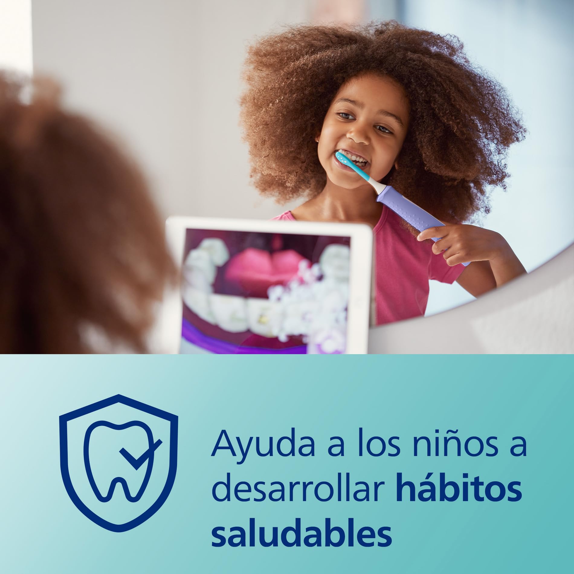 Philips Sonicare For Kids, brosse à dents électrique sonique avec appli, pour enfants de 3 ans et plus, avec KidTimer et KidPacer pour un brossage minutieux, violet, modèle HX6322/12