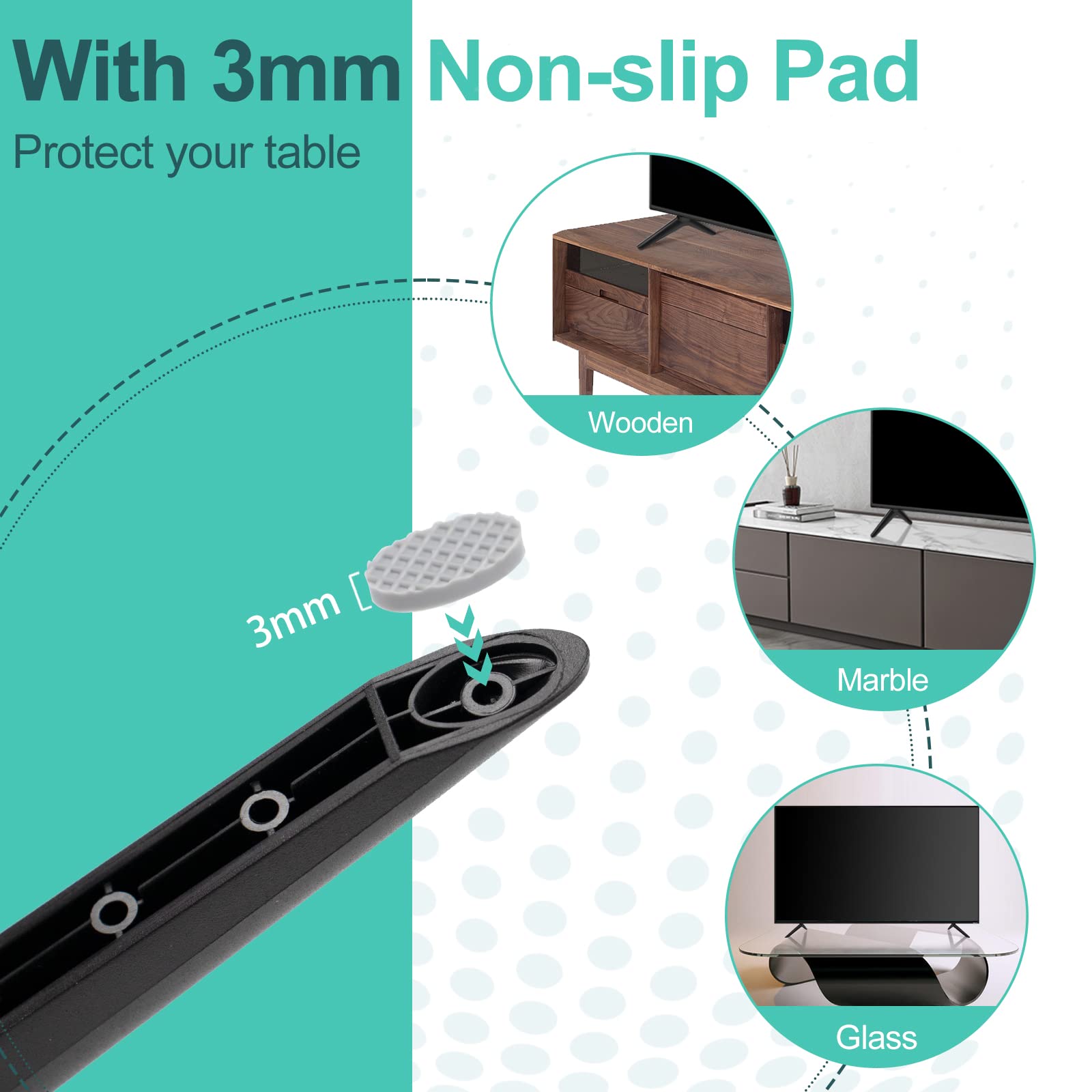 Amazon | Maozhren テレビスタンドベース ハイセンス テレビ脚用