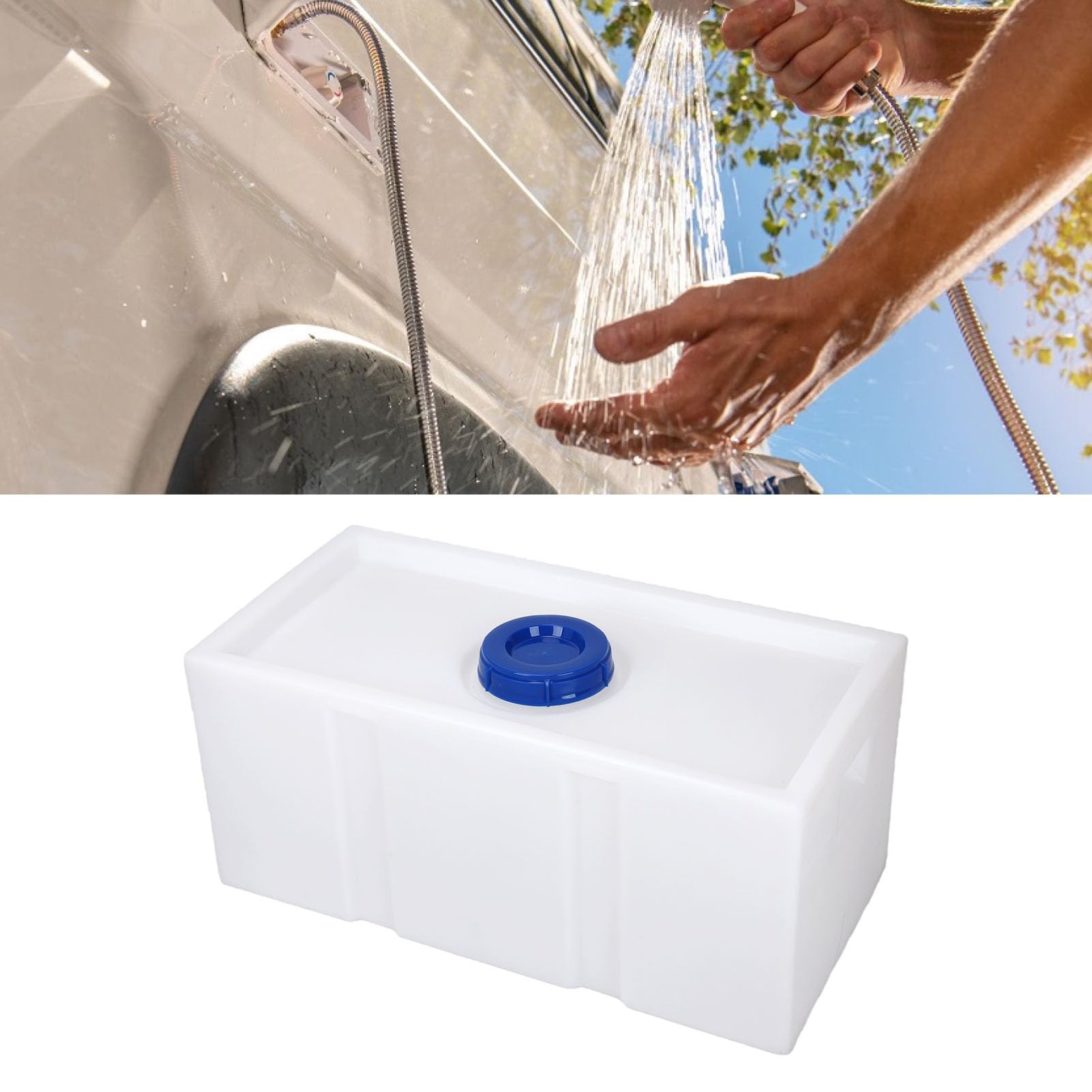 banapoy Wohnmobil-Wassertank, 21 Gallonen, 750 X 400 X 350 Mm, Großes Fassungsvermögen, Trinkbarer Frischwasserspeicher Zum Trinken, Kochen, Reinigen, Duschen, für Anhänger, LKW