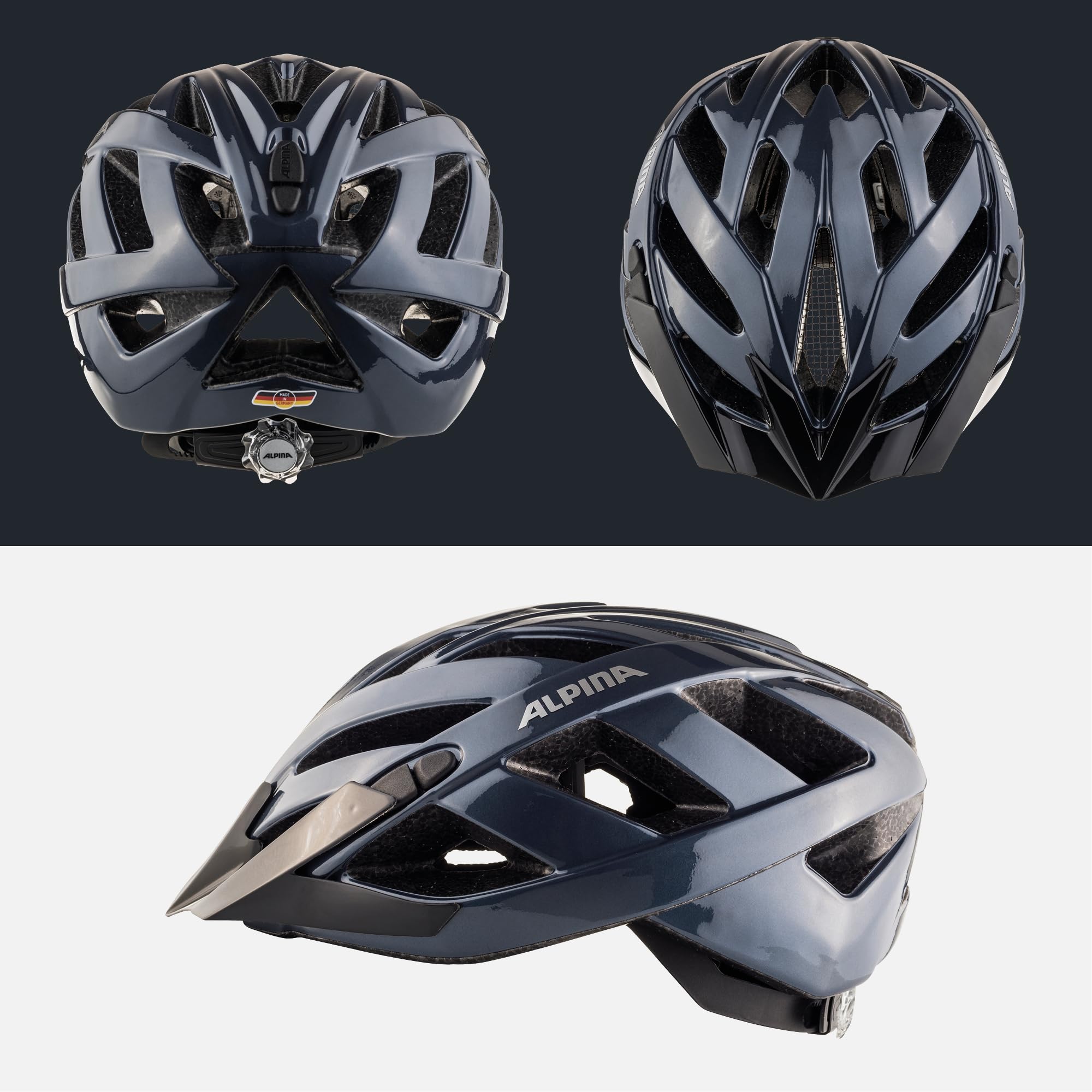 ALPINA PANOMA CLASSIC - Casco da ciclismo per adulti - black gloss - 52-57 cm