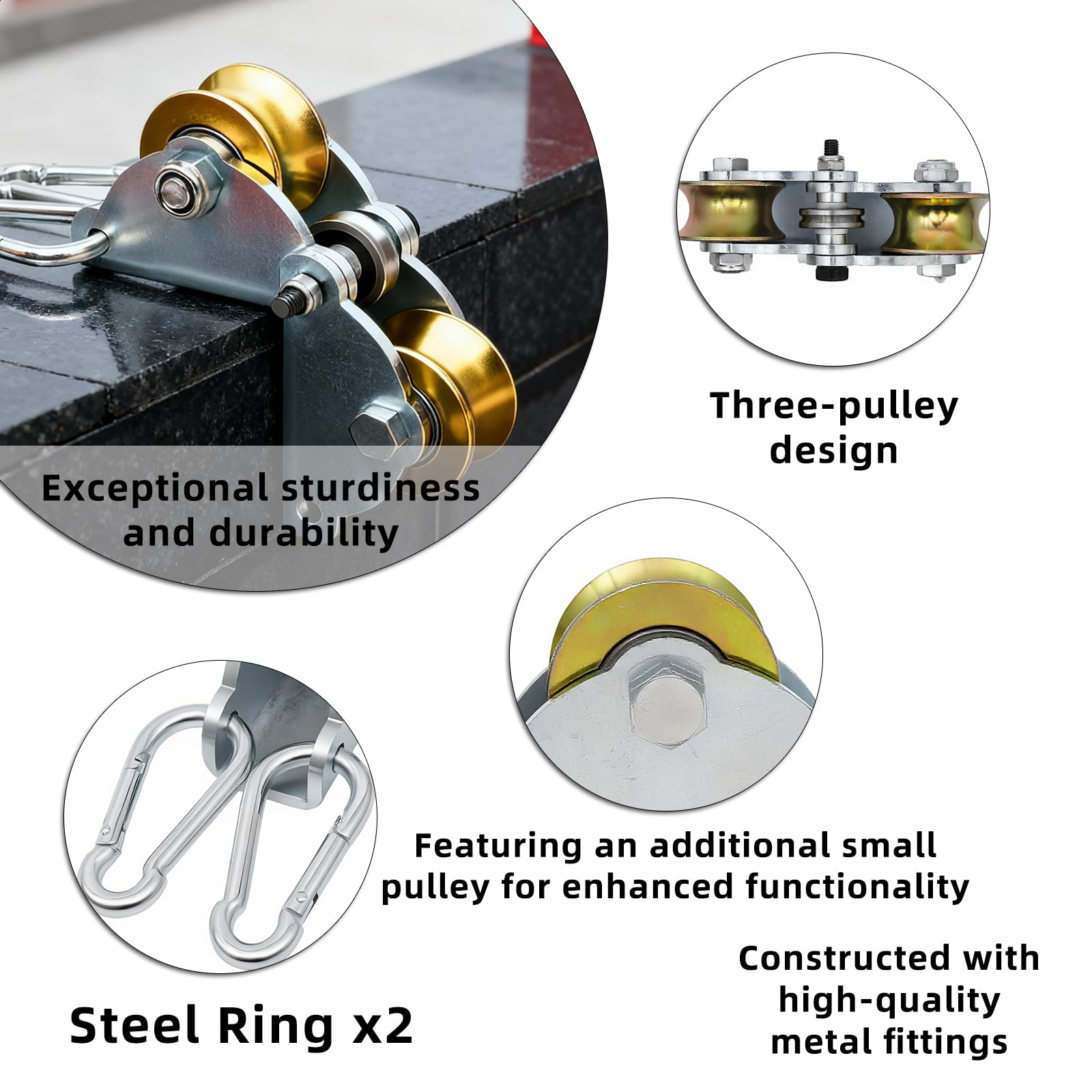 Three-Wheeled Pulley - Save Effort & Time -2