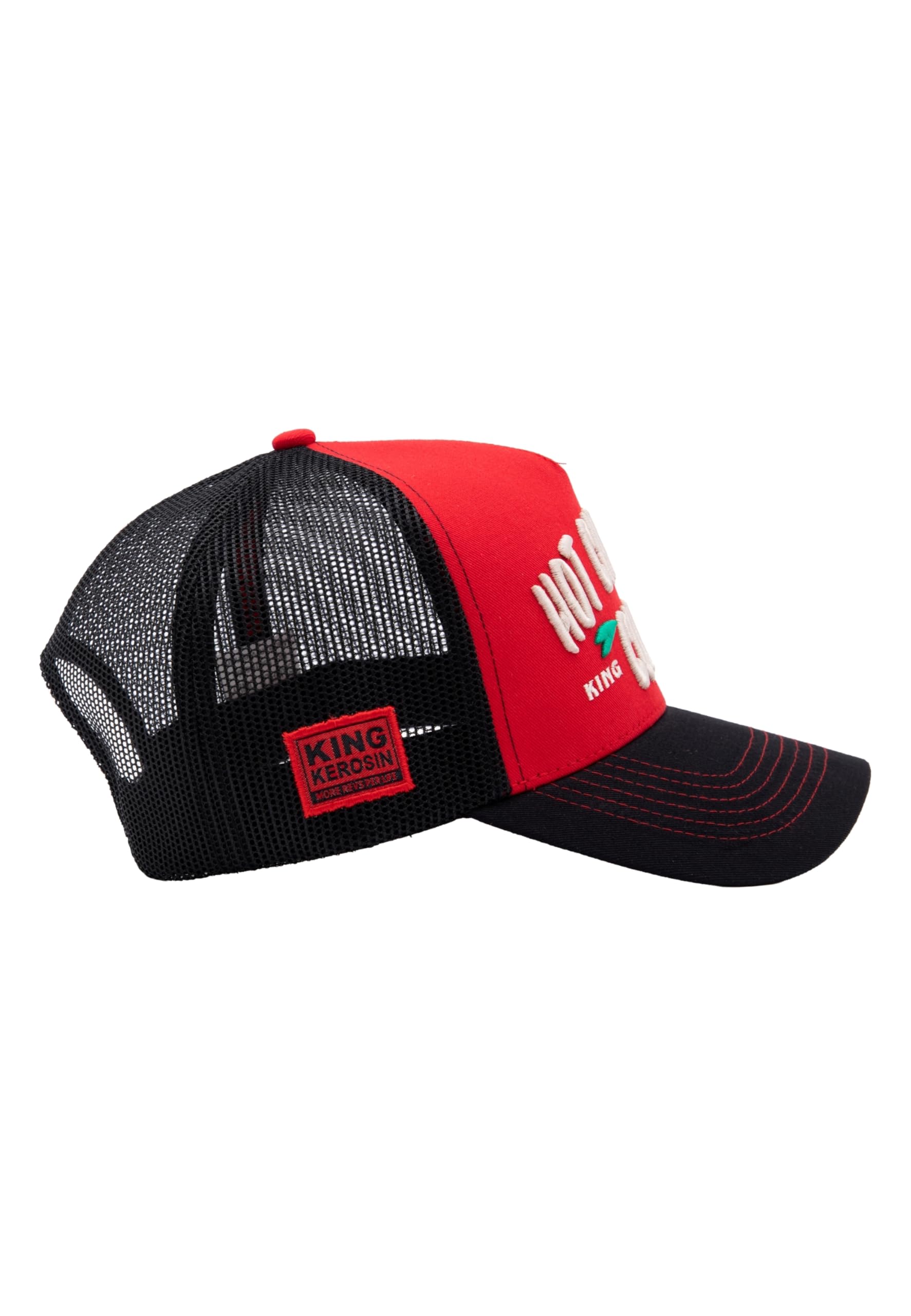 King Kerosin Gorra de camionero para hombre con estampado bajo la visera Hot Cherries Club