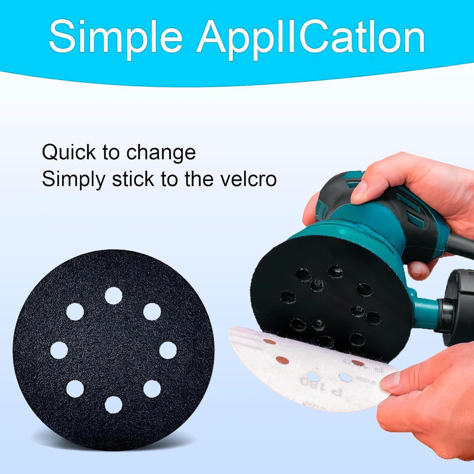 2 Pezzi Pad Levigatura 125mm in Schiuma Alta Elasticità, Disco Interfaccia per Levigatrice Orbitale, Cuscinetto Supporto Morbido con 8 Fori per Lucidatrice e Levigatura