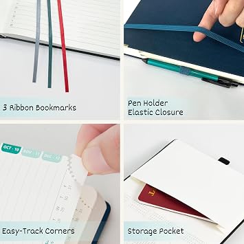 BEZEND A4 Academic Diary 2026-2027 Page A Day Hardback (Aug'26 - Jul'27) | Daily Planner with 30 Minute Intervals. Appointment Book with Monthly Tabs for Work Professionals. PU Leather, Black