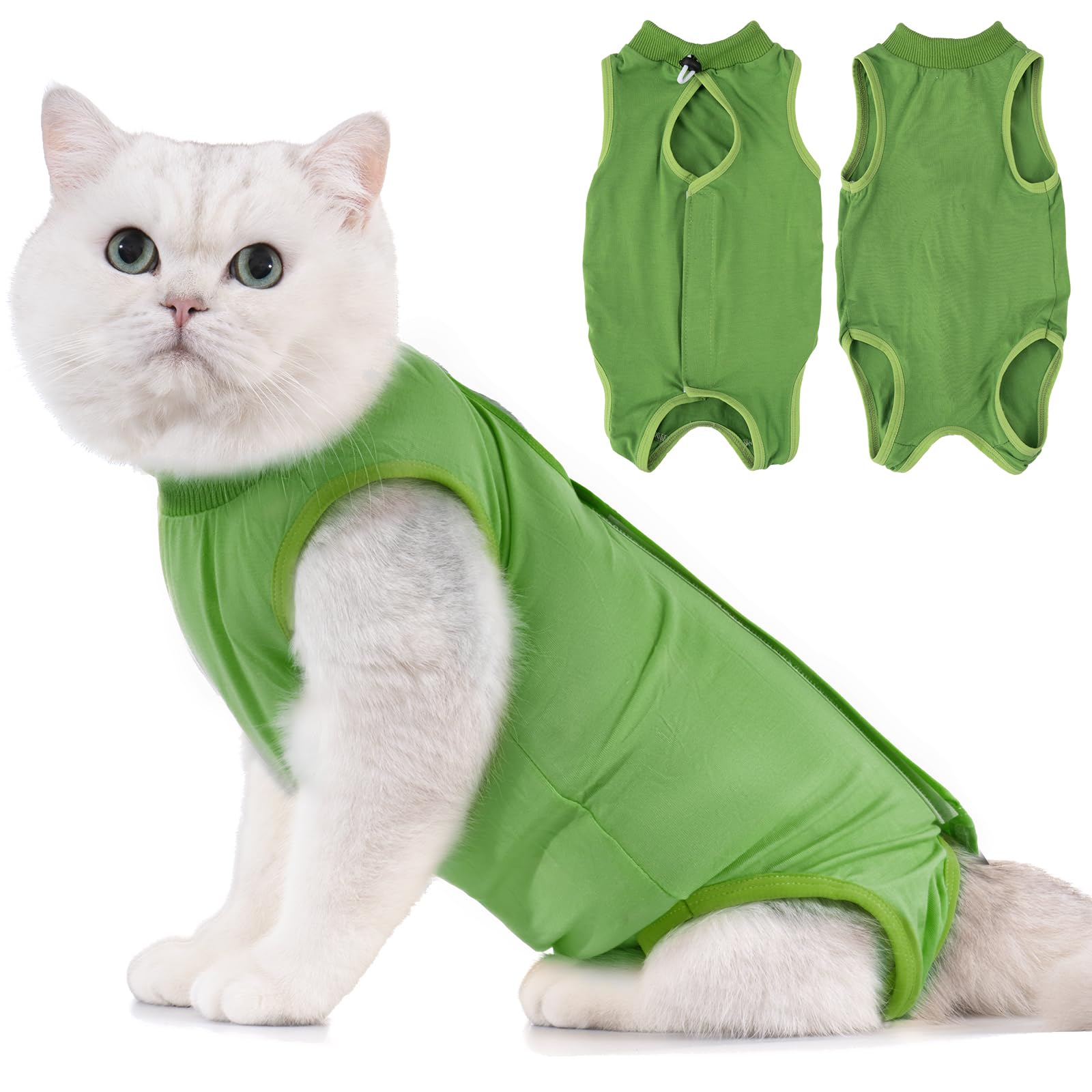 Avont Traje de Recuperación para Gatas Esterilizadas, Ropa Postoperatoria Protectora Antilamido, Chaleco para Cirugía y Heridas Abdominales (Rosa,S) — view 23