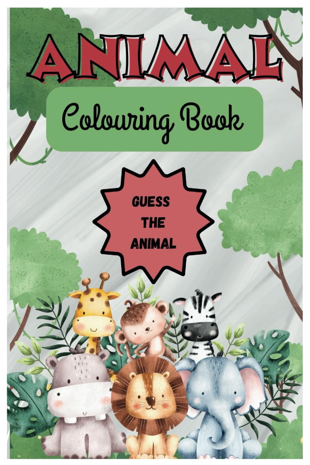 Children Toddler Animal Colouring Book For Ages 2-8 Sea animal Wild Animals Farm Animals Guess The Animal Name