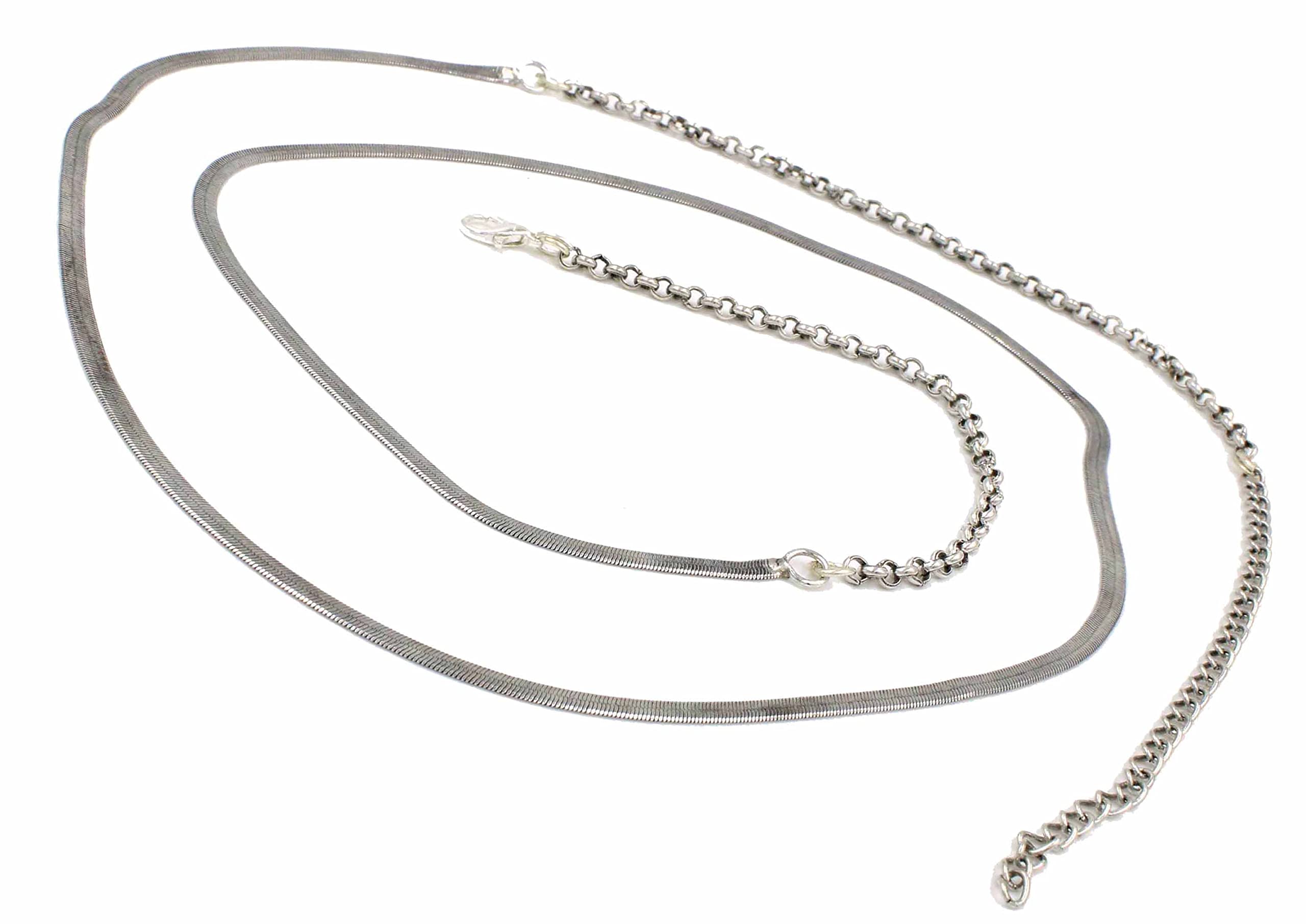 GURJARI JEWELLERS Plain oxidised Silver Slim Kamarband for Women and Girls (B0BDMJRYDY) Amazon Price History, Amazon Price Tracker