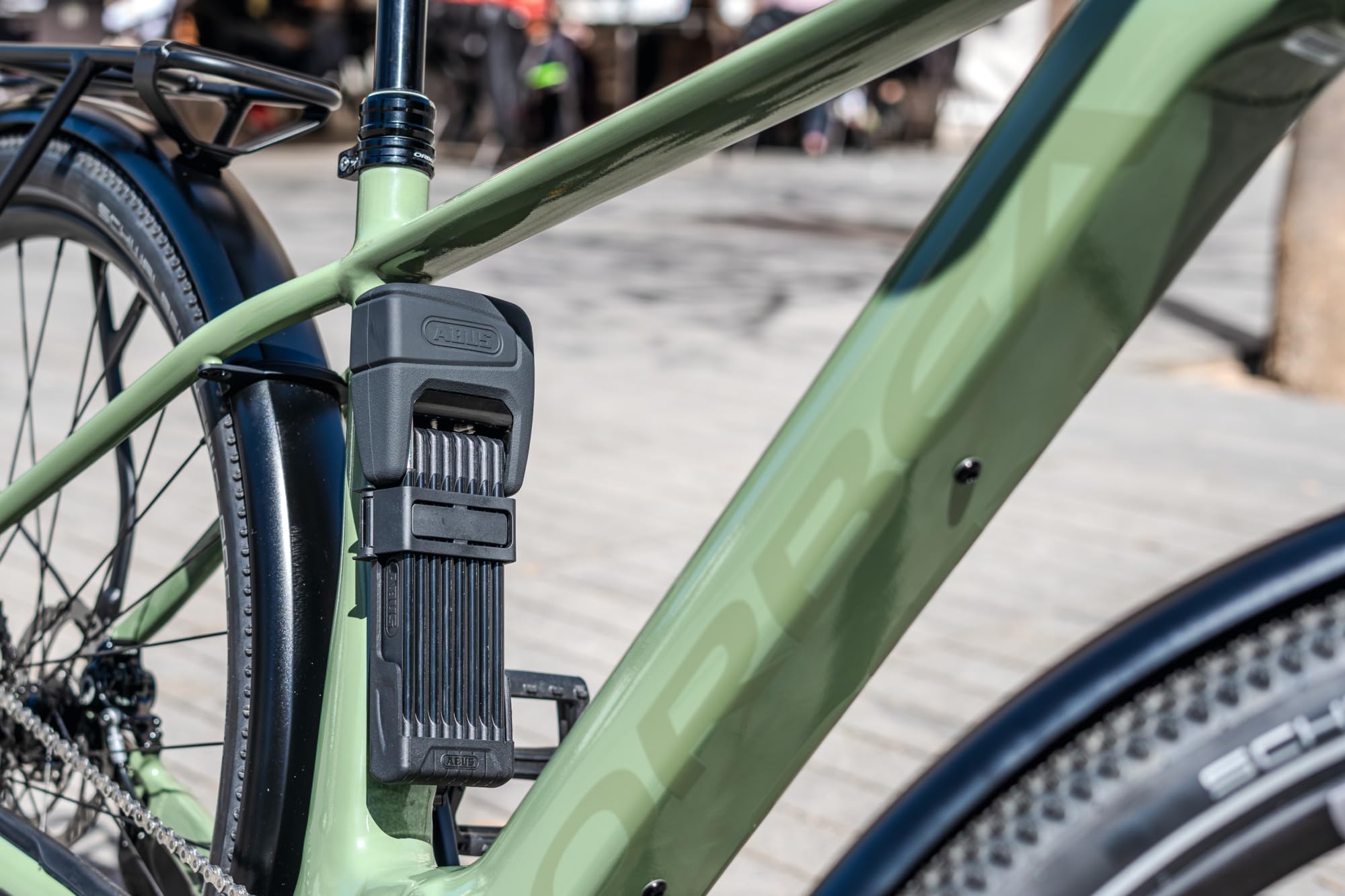 ABUS Bordo One 6000AF składane zapięcie rowerowe z uchwytem – inteligentne zapięcie rowerowe z alarmem – otwieranie za pomocą odcisku palca lub aplikacji – akcesoria rowerowe – 120 cm, czarne