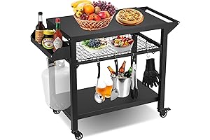 Spurgehom Outdoor Grilling Prep Cart