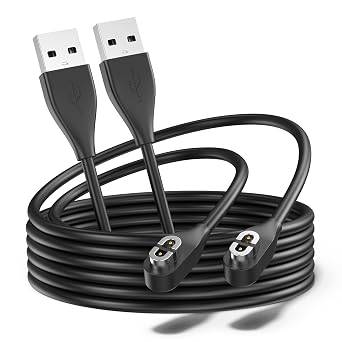 2 Pack Compatible for Shokz Charging Cable, Magnetic Charger Cord Compatible with Aftershokz Aeropex AS800, Shokz OpenRun Pro, OpenRun, OpenRun Mini, OpenComm Bone Conduction Headphones 2*USB
