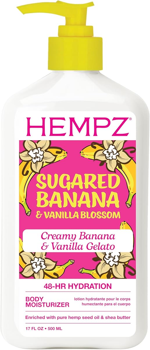 Sugared Body & Hand Lotion, Banana & Vanilla Blossom, 17 oz | Botanical formula helps care for skin with everyday use