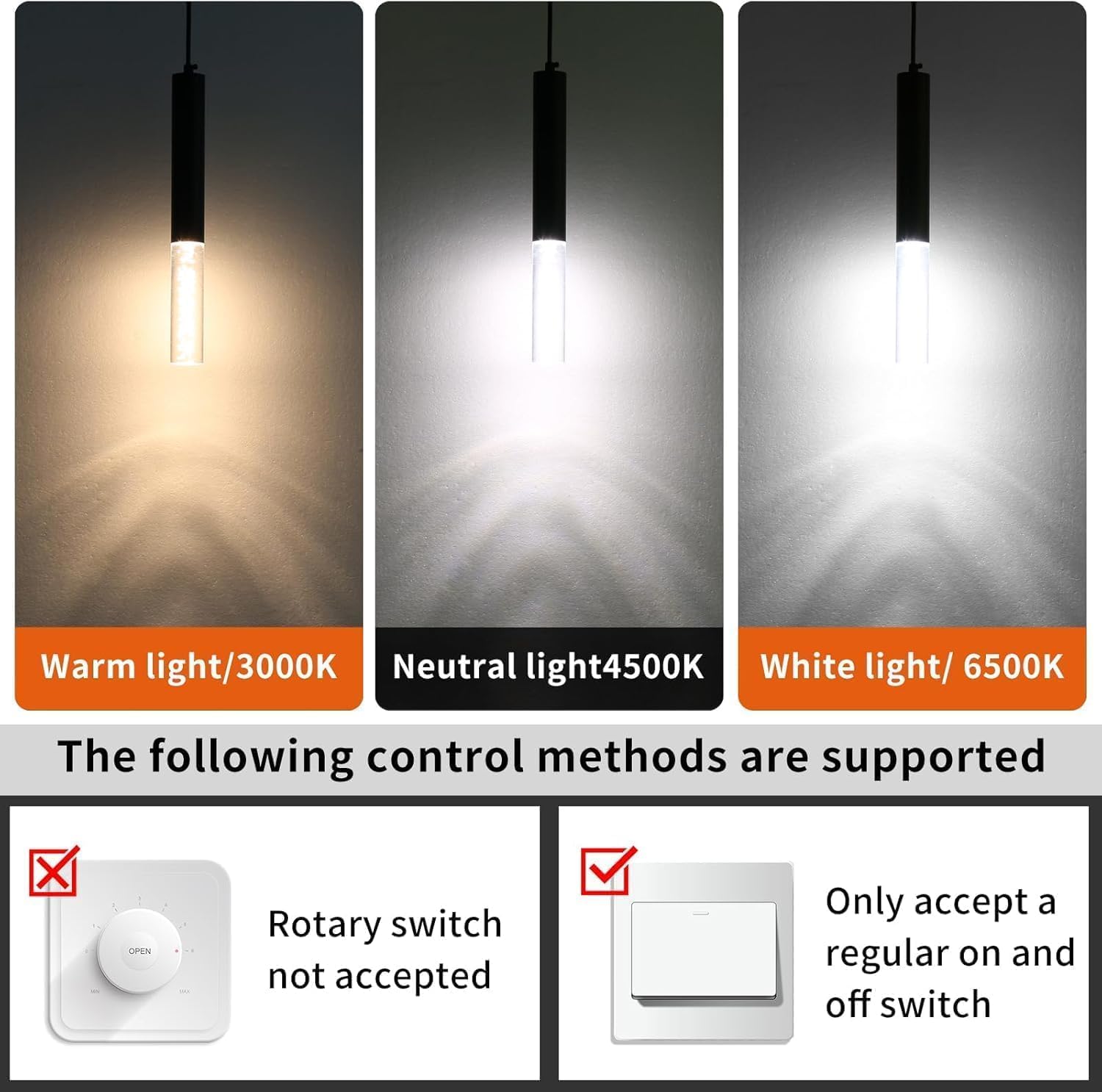 2 Pack Modern Pendant Lights, Mini Chandelier Bubble Acrylic Pendant Lighting for Kitchen Island, 3 Color 3000K/4500K/6500K, Black LED Ceiling Hanging Light for Bathroom, Dining Room, Bedroom