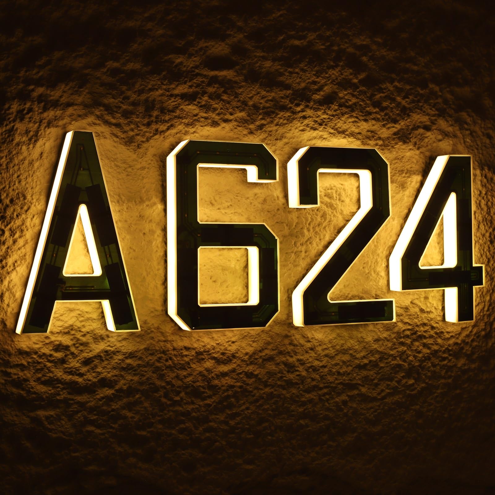 Solar-Hausnummern, 17 cm LED-Solar-Hausnummern und beleuchtetes Buchstabenschild, IP44, wetterfest, Personalisierung, Adressschild, Hausbar für Haus,Garten(Number 8)