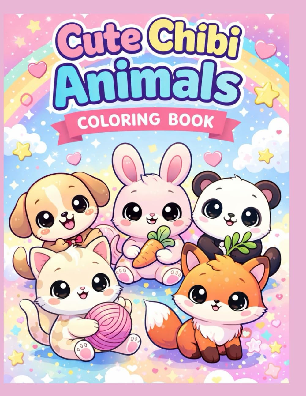 Cute Chibi Animals Coloring Book: Adorable Kawaii Animal Pages for Relaxation & Fun (Cute Chibi Cozy Coloring Book)