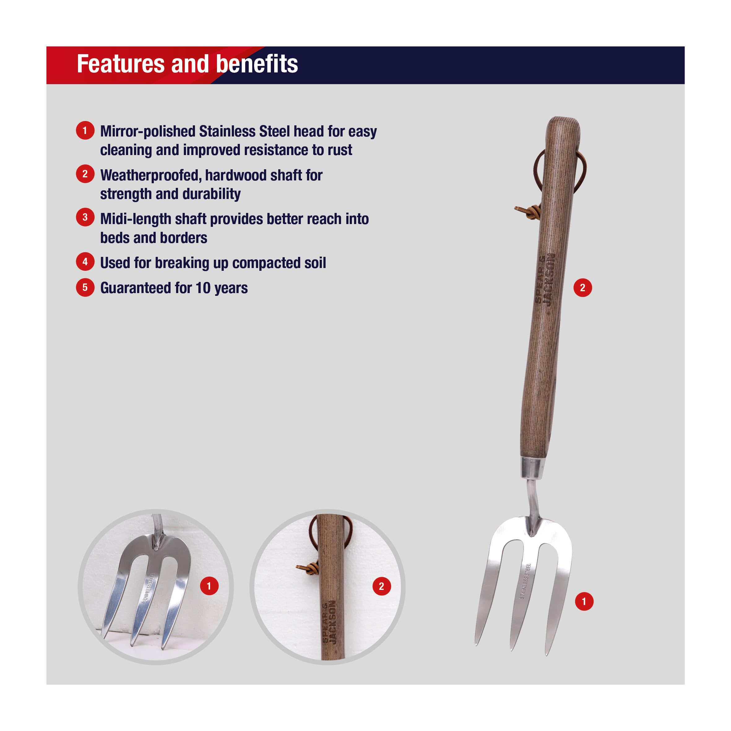 Spear & Jackson Stainless Steel Weed Fork -2 Spear & Jackson Stainless Steel Weed Fork -2