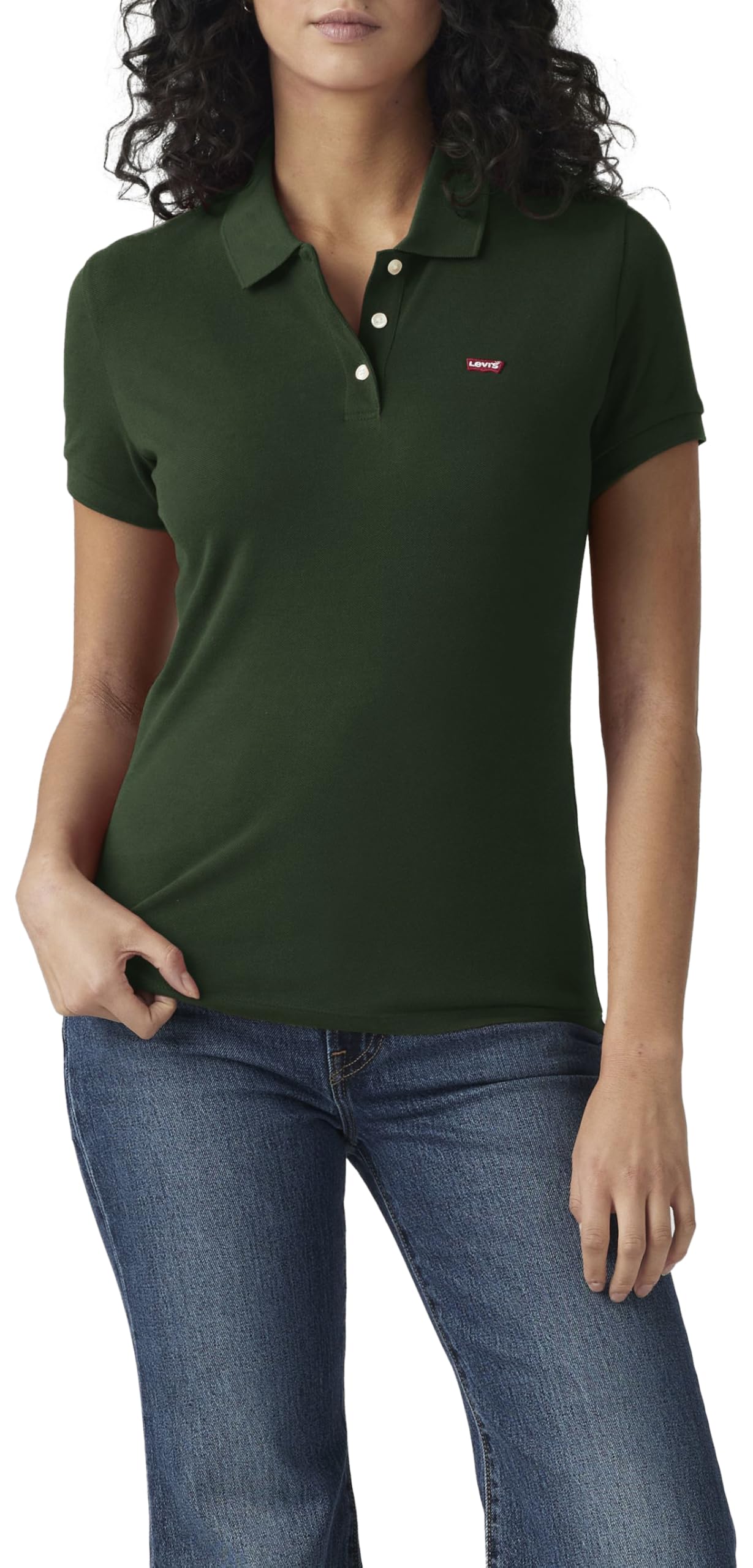 Levi's Women's LSE HM Polo Shirt, Color Mountain View, rozmiar L, Mountain View, L