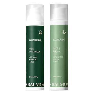 Balmonds - Daily & Cooling Moisturizing Cream - 3.5oz 100ml - 99% Natural Moisturizer with Menthol, Aloe & Fragrance-Free - Vegan/Cruelty-Free - For All Skin Types