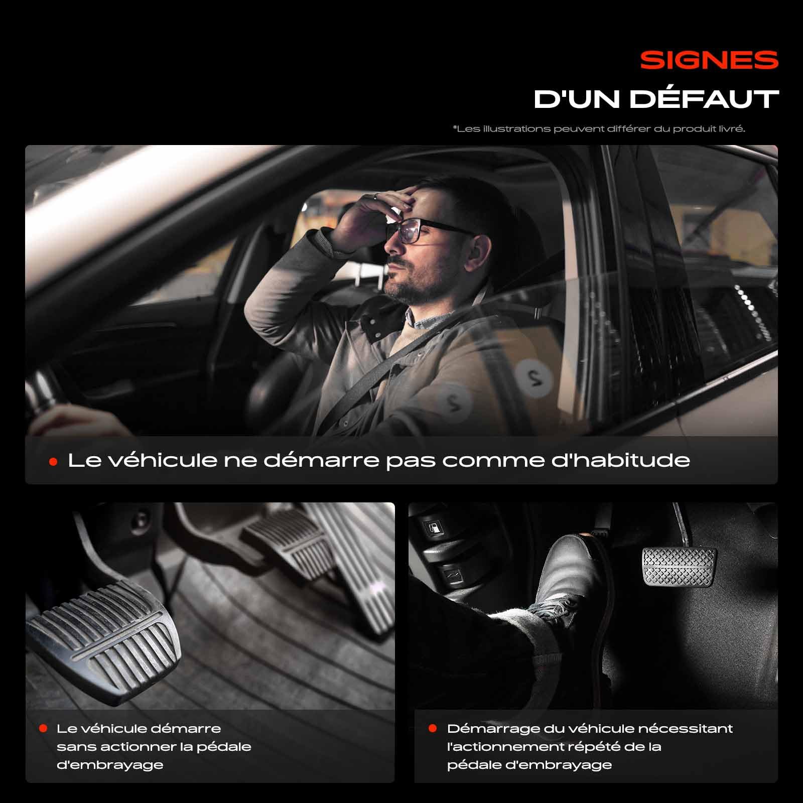 Frankberg Contacteur de pédale d'embrayage à 2 broches pour transmission | 938402E000; Compatible avec: Rio III UB, Soul AM, Venga YN, H-1 Voyage TQ, Picanto SA, Sonate VI YF, Sorento II XM