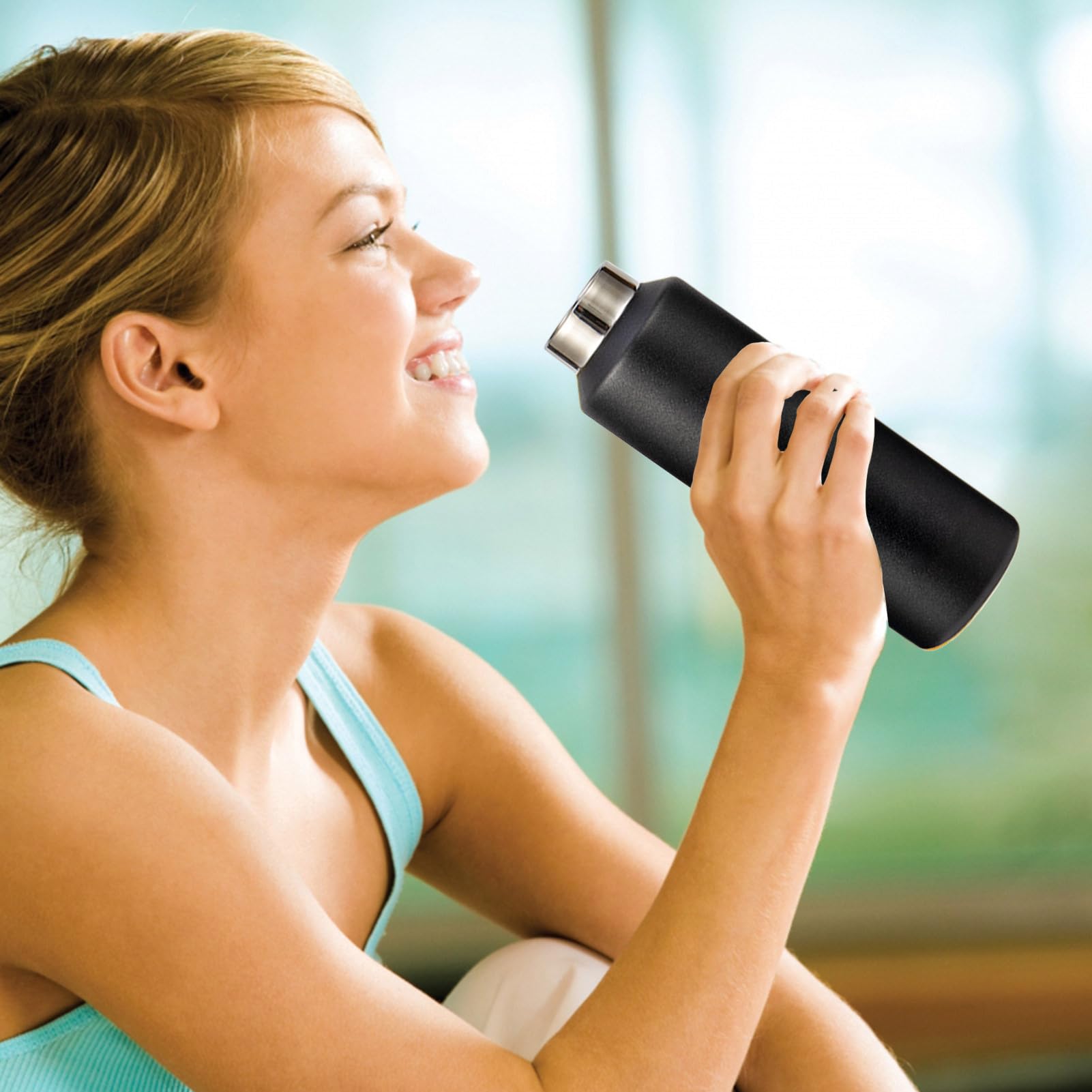 Borraccia in Metallo 600ml Acciaio Inossidabile con Apertura Facile | Borraccia Termica Isolata per Bevande per Sport Viaggio Ciclismo Escursionismo Ufficio Casa Palestra Tè Caffè Latte