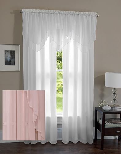 Vista 564 de Today's Curtain - Cortina Emelia de gasa original, panel de 84 pulgadas, negro, 60 pulgadas de ancho x 84 pulgadas de largo