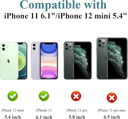 Miniatura 2 de WHPXJY - Protector de lente de cámara compatible con iPhone 11 de 61 pulgadas y iPhone 12 Mini de 54 pulgadas protector de cámara de vidrio templado