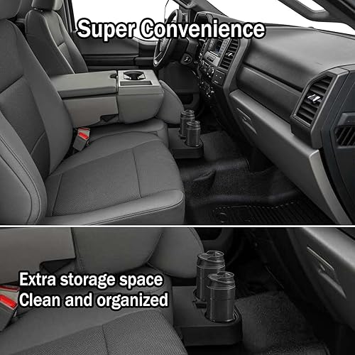 Miniatura 4 de Soporte para taza de agua compatible con Ford F150 F250 consola central 2015 2016 2017 2018 2019 2020 Ford F150 F250 insertos de camión de consola