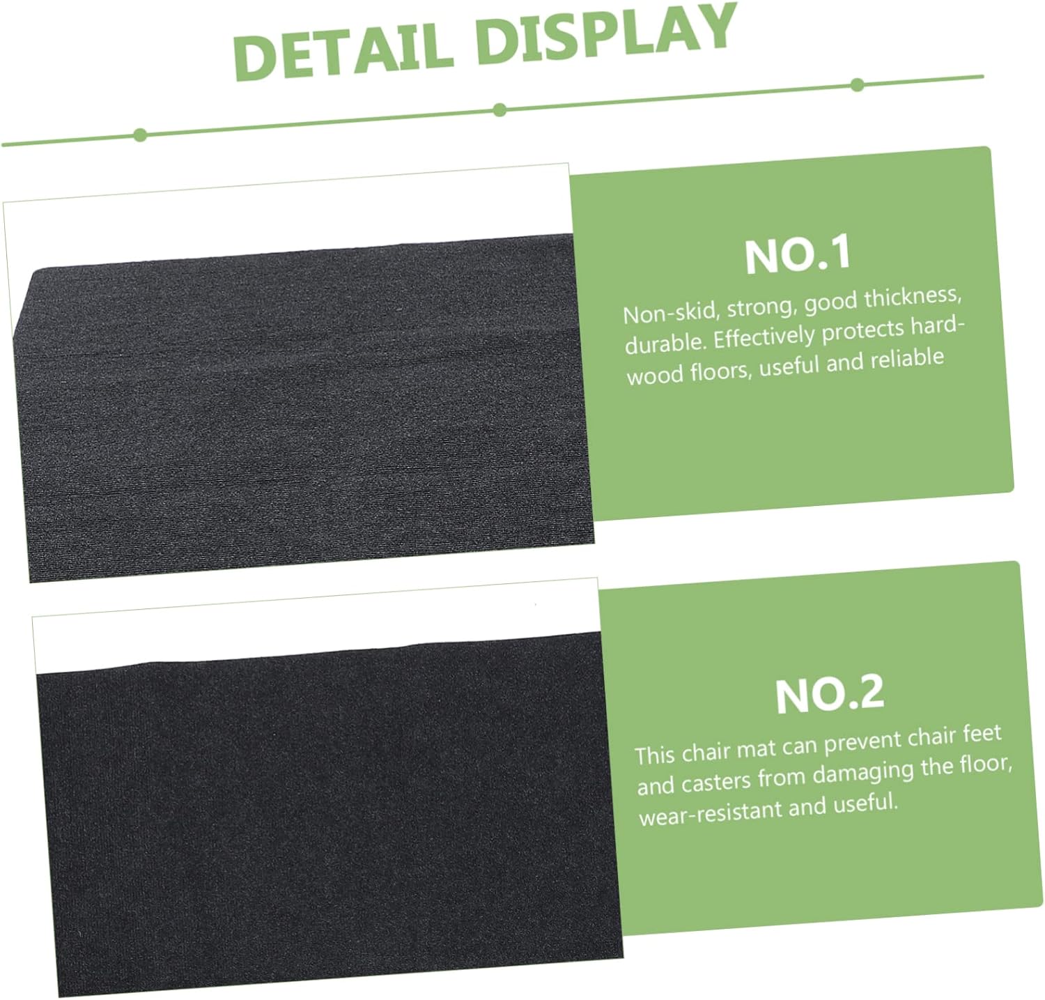 55x35in Desk Floor Mat Non-Slip Office Chair Rug Mat for Carpet Hardwood Easy Clean
