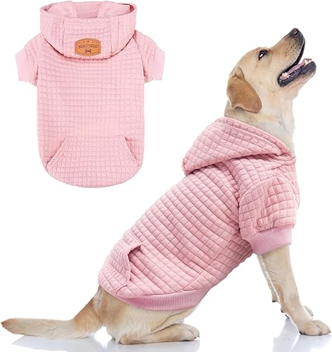 BEAUTYZOO Suéter con capucha para perros pequeños y medianos con bolsillos, ropa para perros pequeños y medianos, abrigos de algodón laminado para disponible en Yaxa Costa Rica