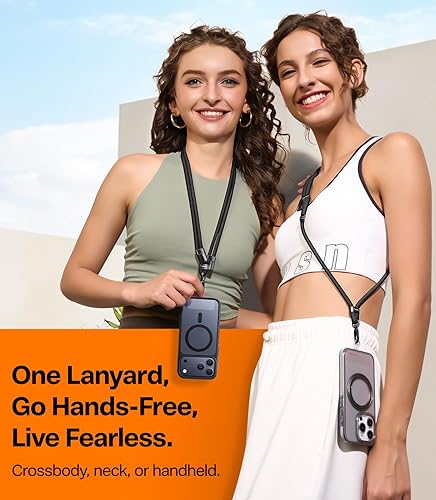 Miniatura 2 de TORRAS Correa cruzada para teléfono con 2 pestañas para teléfono, correa ajustable antirrobo para todos los teléfonos, hebillas de metal de alta