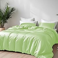 Vista 19 de Juego de funda de edredón tamaño individual de Linenwalas - De viscosa derivada del bambú, suave, transpirable, ligera, funda de edredón refrescante