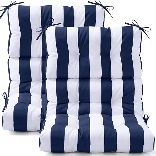 Hoteam 2 Pcs High Back Chair Cushions Set - 44''