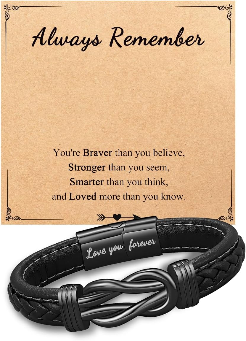 Mens Leather Bracelet To My Bracelet Men Jewelry Mens Gift For Men