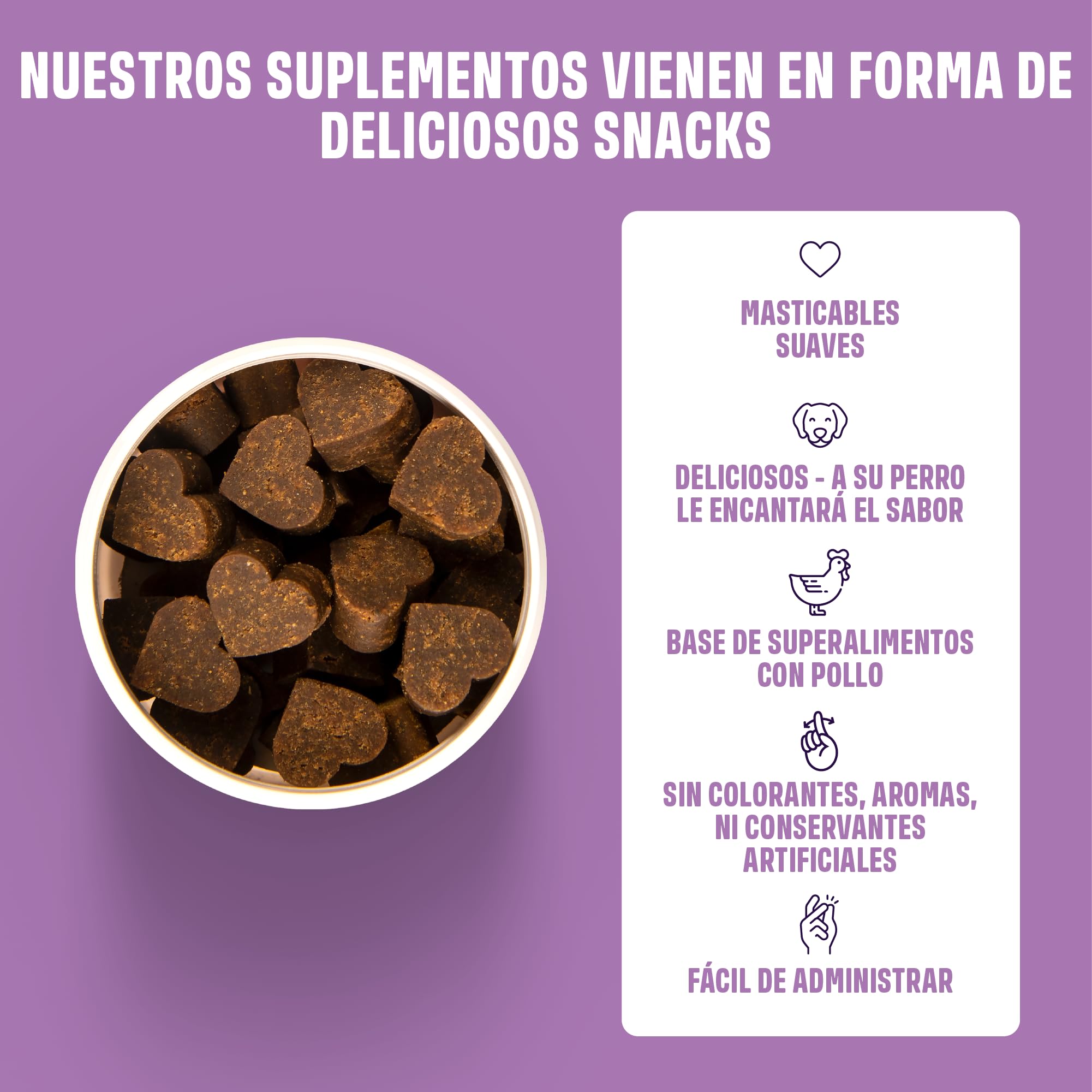 ivvi Relax - Calmante para Perros con L-triptófano para la ansiedad, el estrés y para calmar - 60 sabrosos Snacks con Pollo