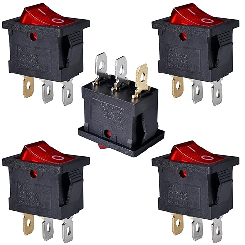 Miniatura 6 de Interruptor basculante de barco, interruptor de palanca a presión SPST ON-Off 2 pines 2 posiciones CA 250 V 6 A 125 V 10 A, interruptor para