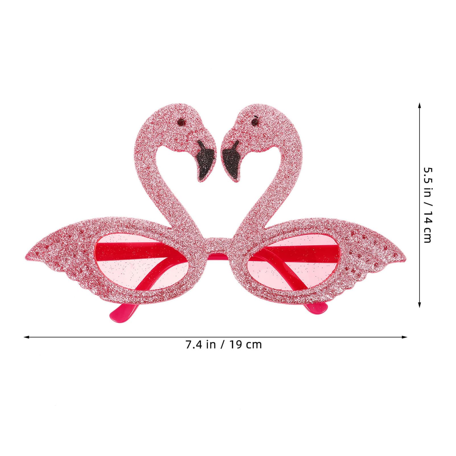 VOSAREA Unique Flamingo Party Glasses Hawaiian Sunglasses Plastic Fun for Decor Photo Booth Adult Party