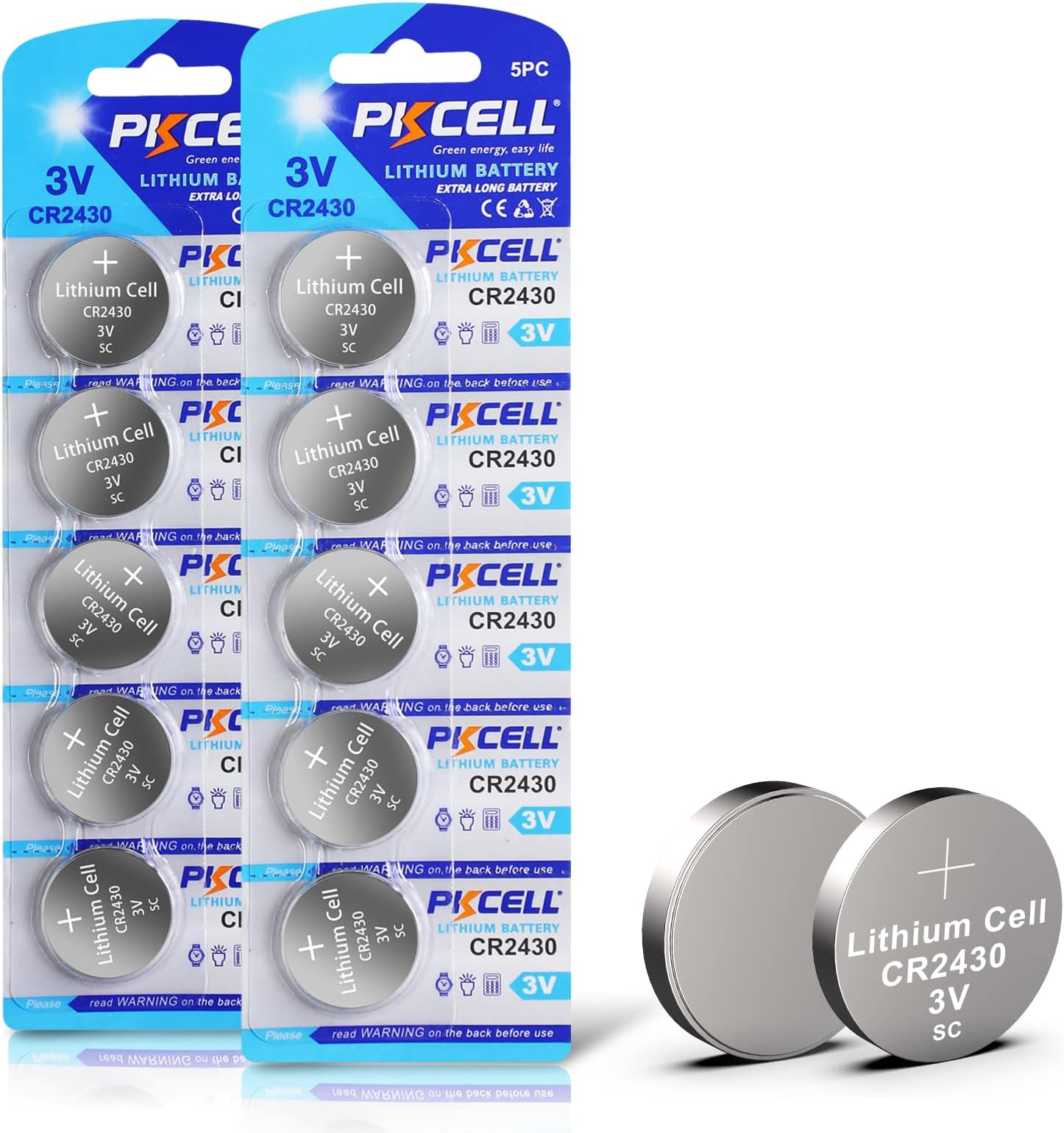 CR2430 Battery, 2430 3V Lithium Button Cell Coin Batteries for Remote