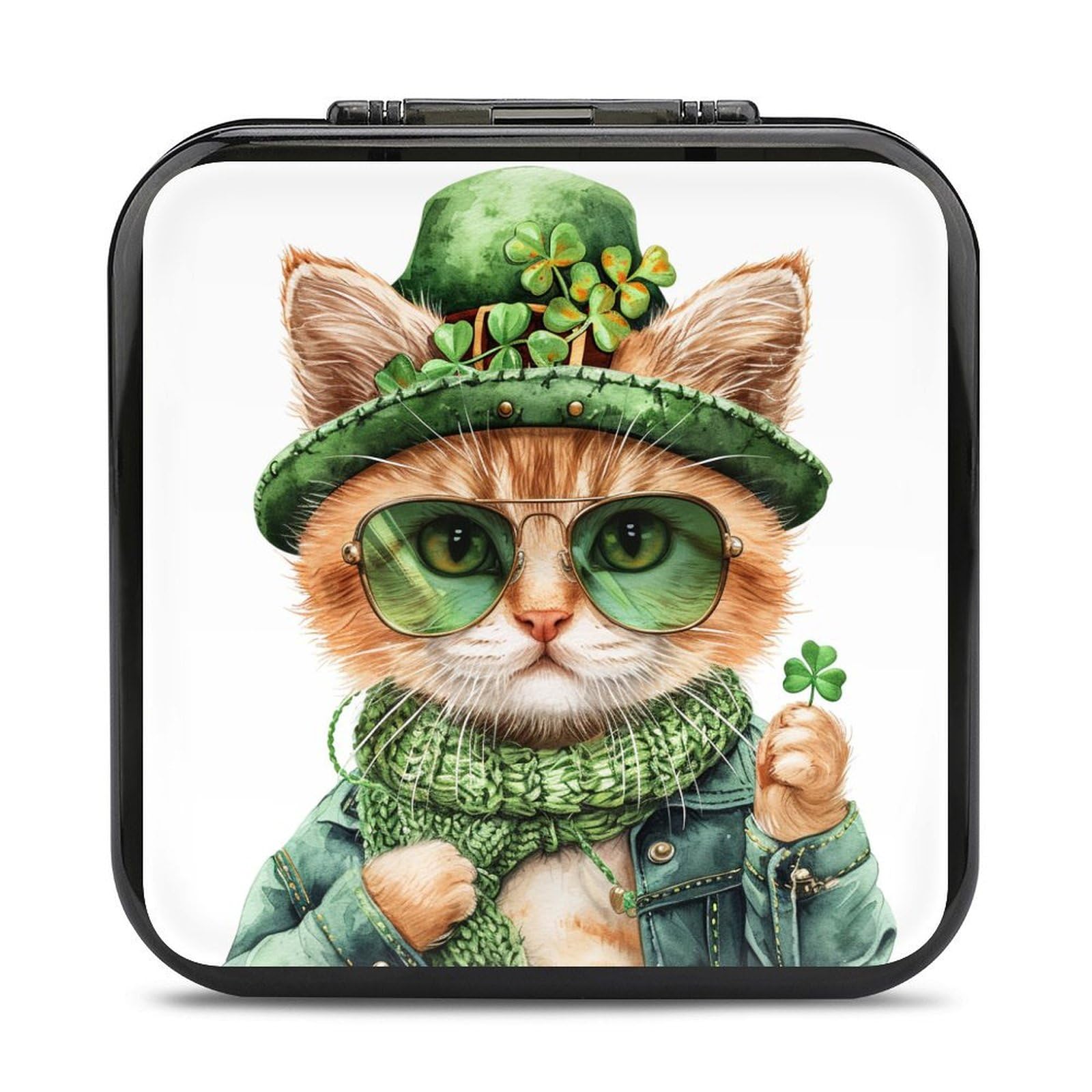 XBubupX Easter Bunny And Eggs Game Card Case Holder for Switch Switch Lite Flowers 24 SD Cards Compact