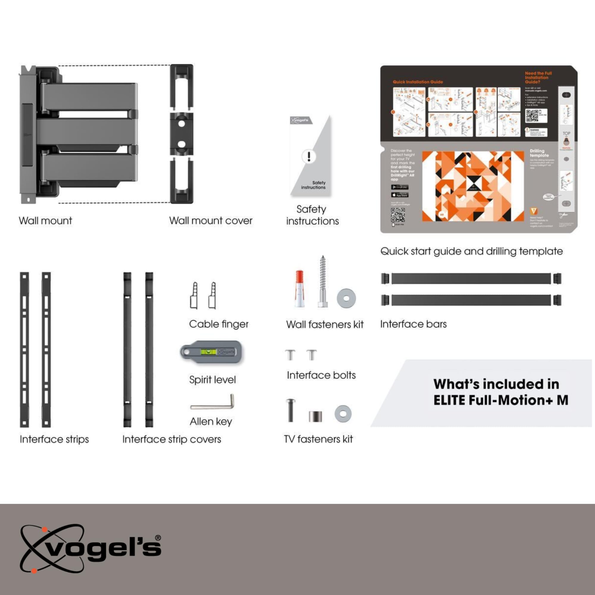 Vogel's ELITE TVM 5445 black Schwenkbare TV-Wandhalter 32-65