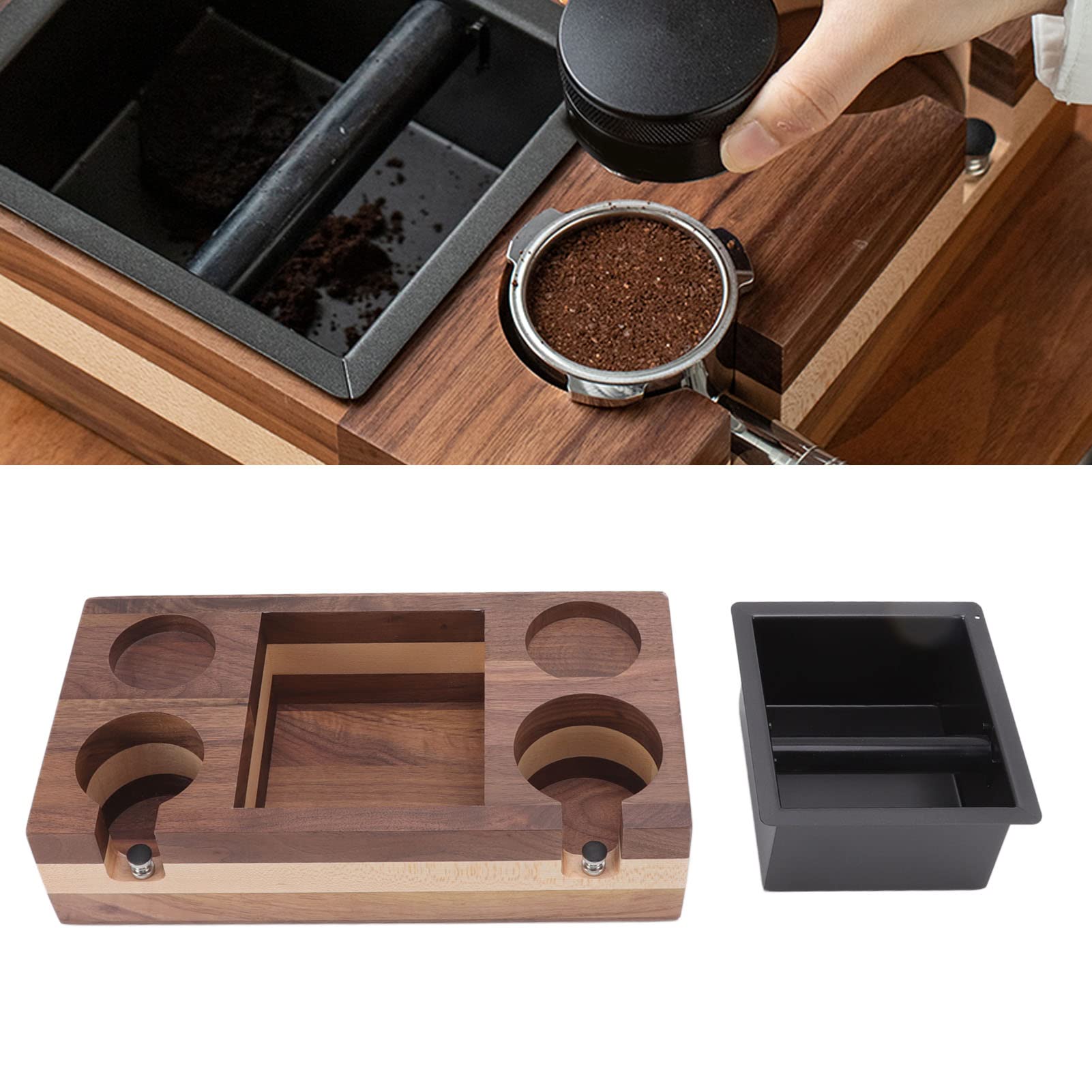 Scatola per bussare al caffè, giunzione in legno per la casa, portafiltro per caffè, antimanomissione. Scatola di stoccaggio per scorie (Stile 3)
