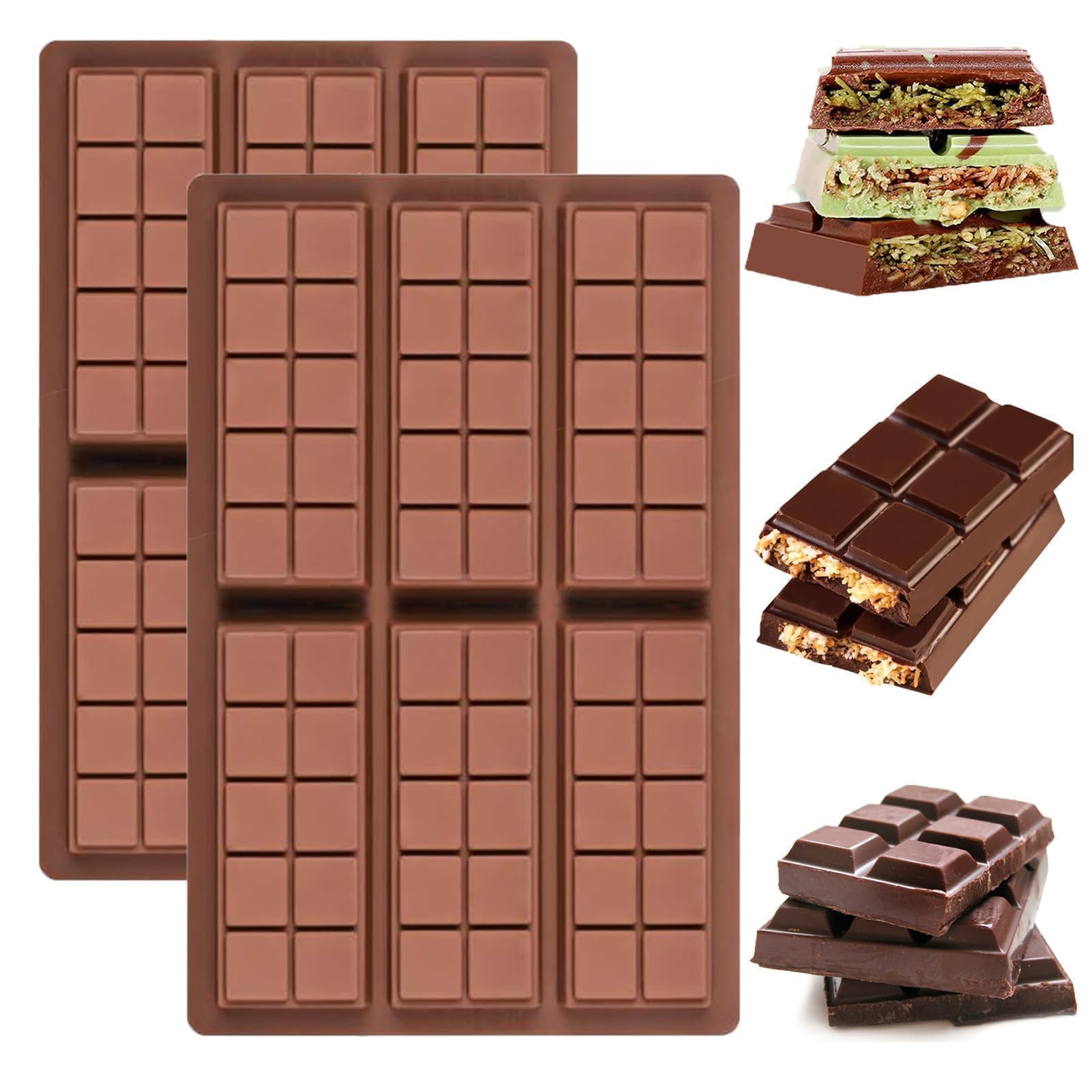 6 Stampi In Silicone Per Cioccolatini - 10 Forme Diverse (Cuore, Stella, Fiori) - Con Raschietto - Alimentari E Antiaderenti - 3