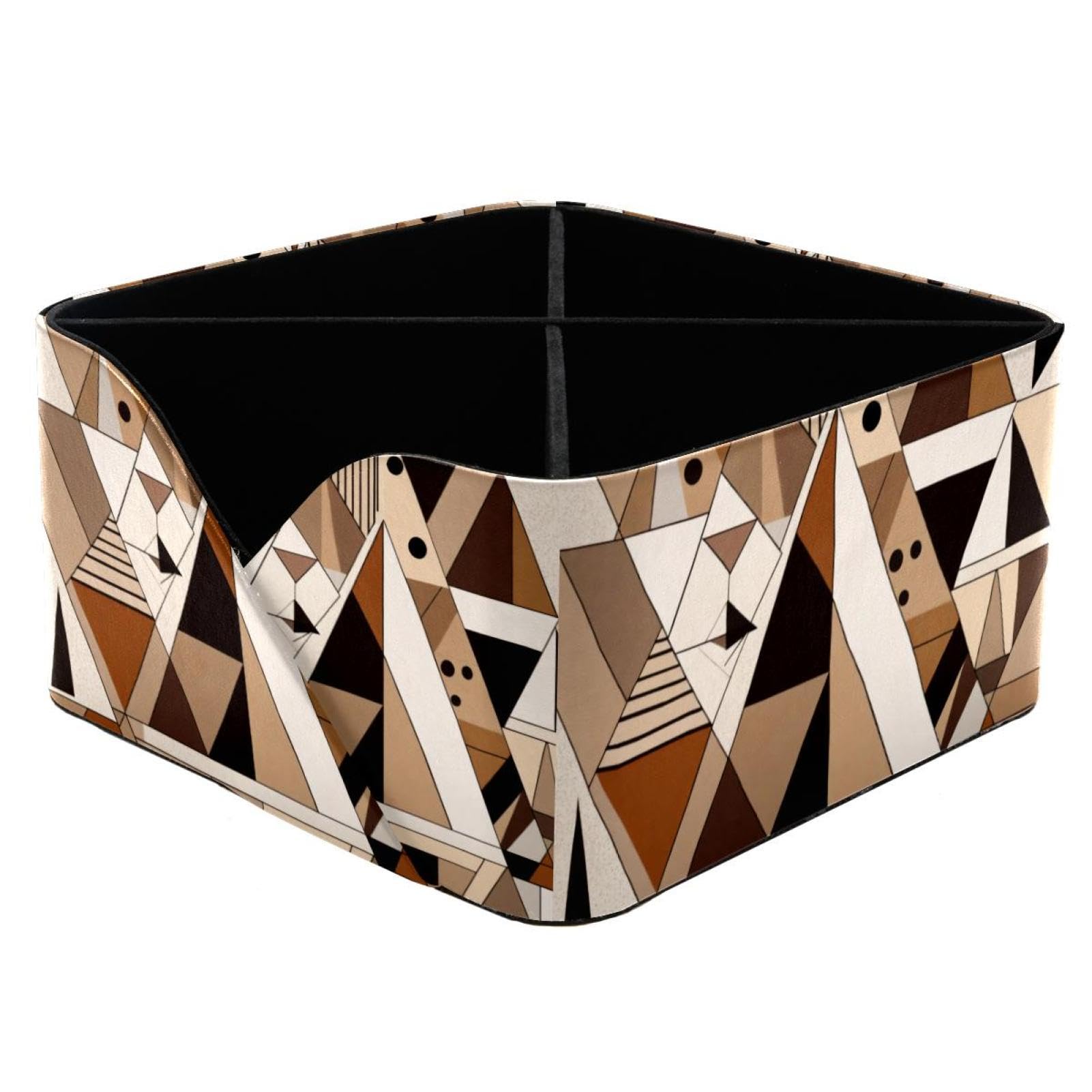 Porte-stylo et organiseur de bureau rectangulaire marron pour maquillage