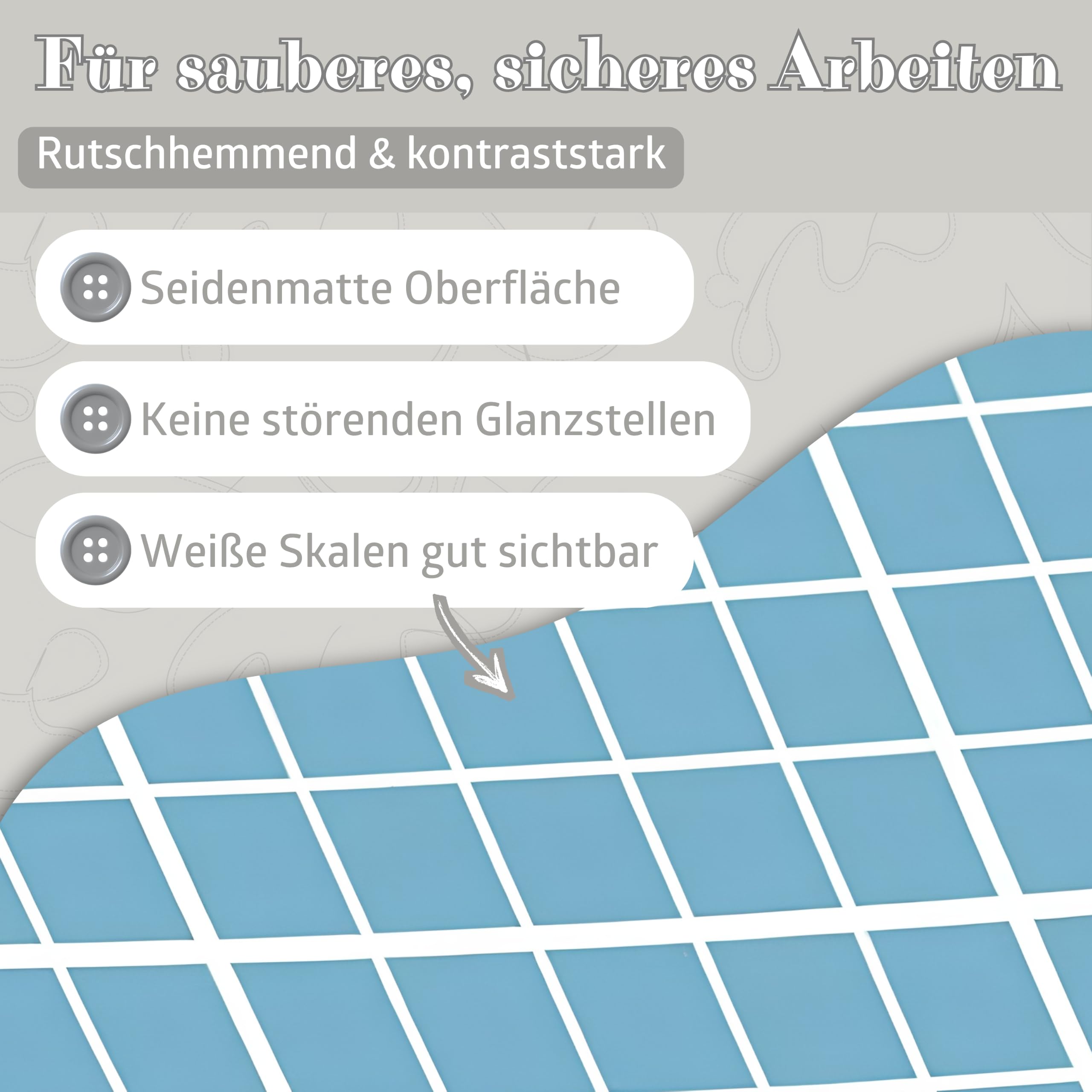 SEMPLIX Schneidematte A0 selbstheilend 120 x 80 cm Patchwork Basteln (Türkis-Petrol)