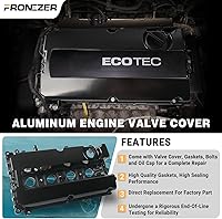 Vista 2 de Kit de cubierta de válvulas de motor de aluminio con junta, pernos, tapa de llenado de aceite Compatible con Chevy Cruze 2011-2016, Sonic 2012-2018