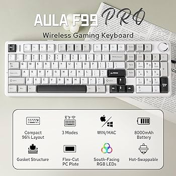 AULA F99 メカニカルキーボード ワイヤレス 楽天市場】AULA F99 / F99 Pro ゲーミングキーボード メカニカル