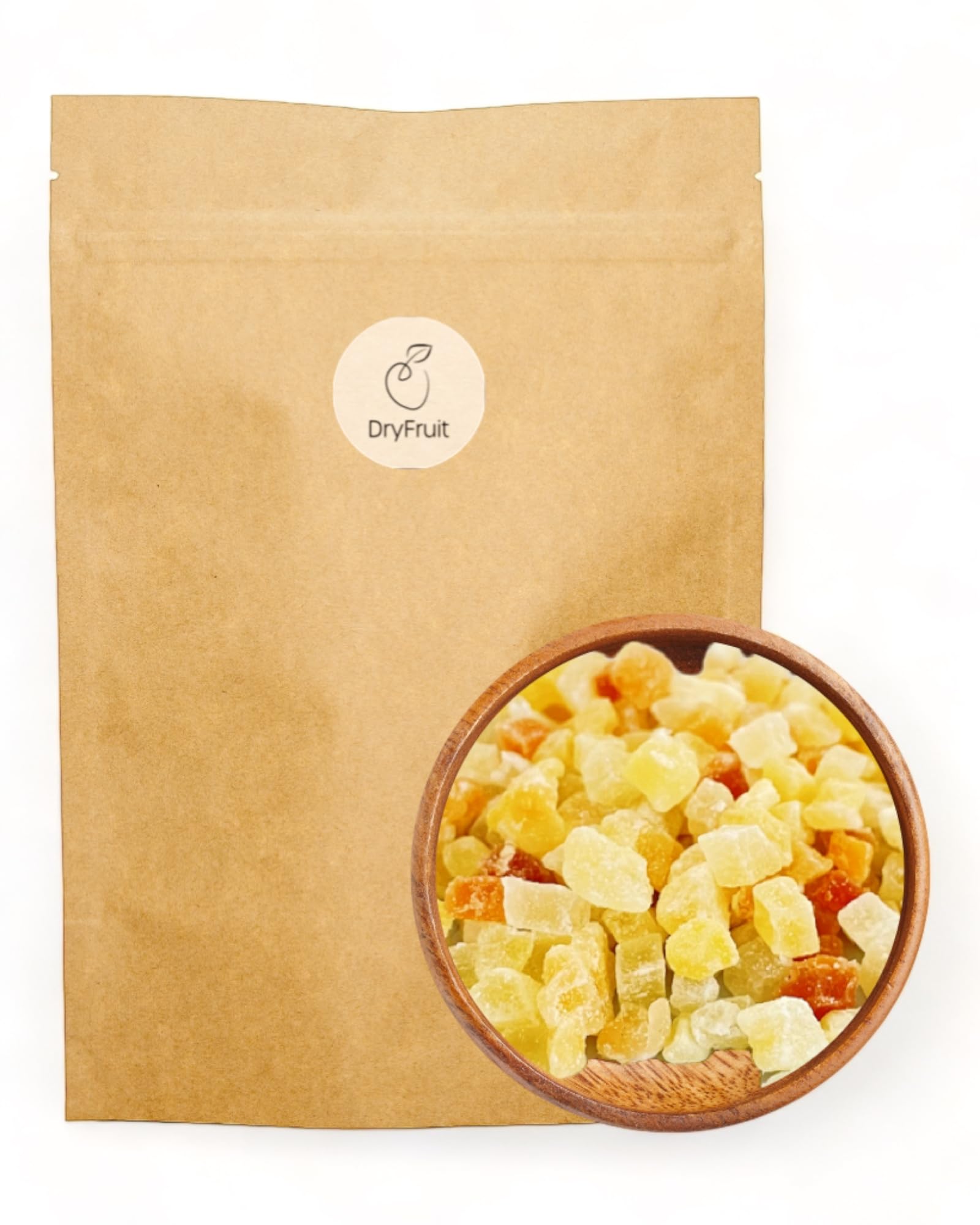 Dry-Fruit - Tutti Frutti | Trockenfrüchte gehackt und kandiert | Melone, Ananas, Mango, Papaya | exotische Trockenfrüchte | 1Kg