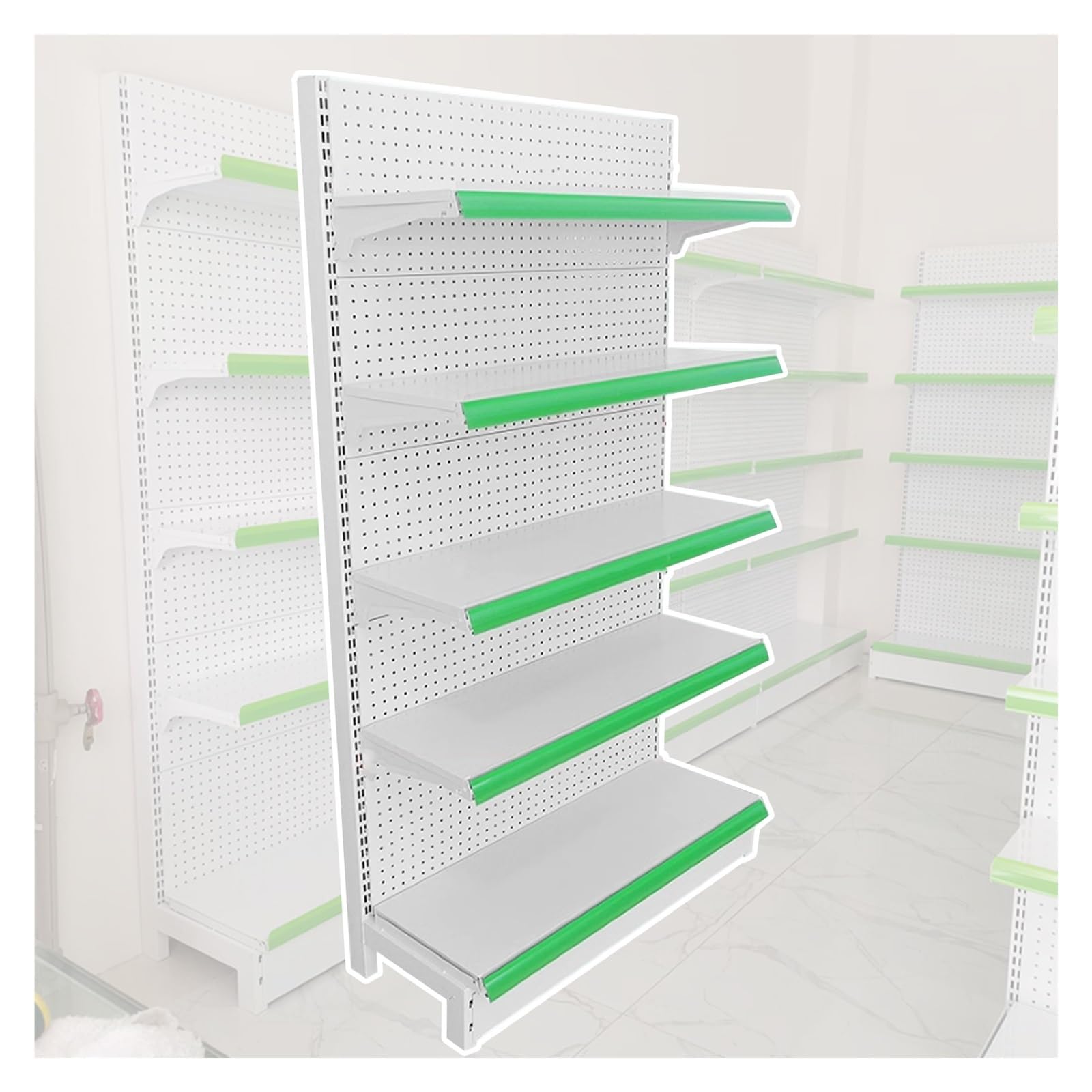 5-stopniowy stojak do sprzedaży detalicznej w supermarkecie na owoce i warzywa, stojak na przekąski na chipsy ziemniaczane, łatwy montaż (122 x 40 x 135 cm)