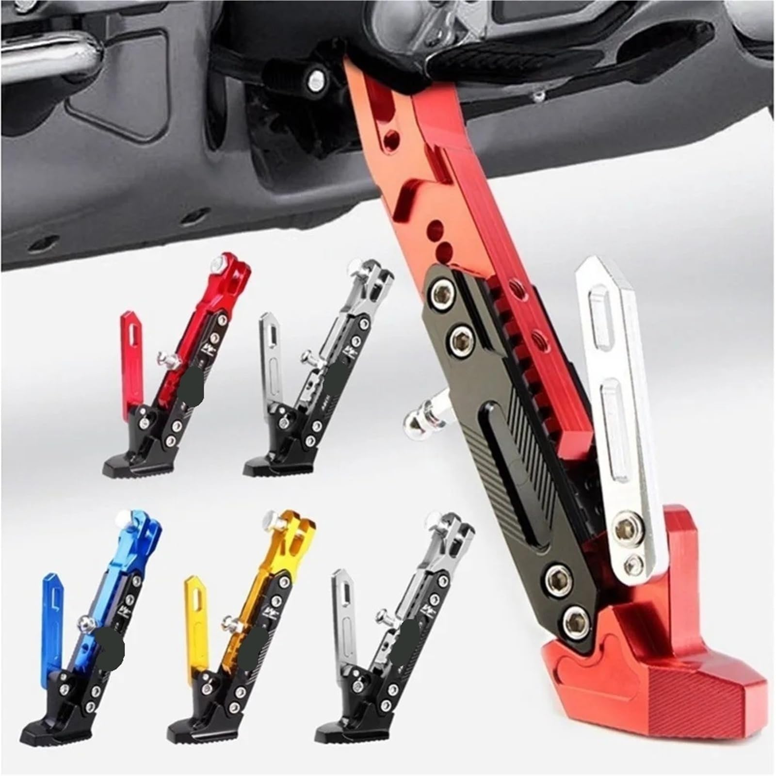 Supporto Cavalletto Laterale Cavalletto Di Sollevamento Portatile Per Motociclette Per Per Er6N Vulcan S 650 Z900 N-JA 400 N-JA 650 Vulcan 500 VN800 Z1000SX(Blue)