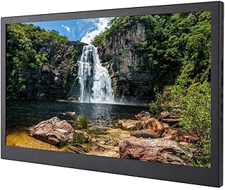 13.3 Inch Video Display, 1080P 1920 * 1080 IPS Full View HDR Display Ultra Slim Mini 2* Portable Screen Display with Bracket Game Monitor for Raspberry Pie Series