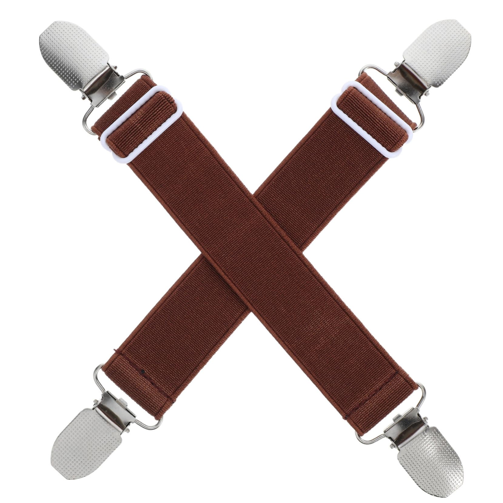 Mikikit 1 Pair Adjustable Elastic Bed Sheet Clips Heavy Duty Straps for Secure Fitted Sheets Mattress Covers Sofa Cushions Versatile Use for Cyclists and Home Organization