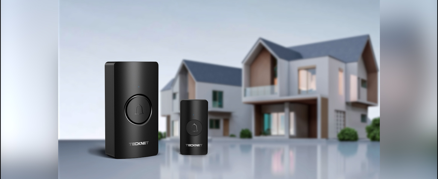 TECKNET Wireless Doorbell 1312FT, IP67 Waterproof Classroom